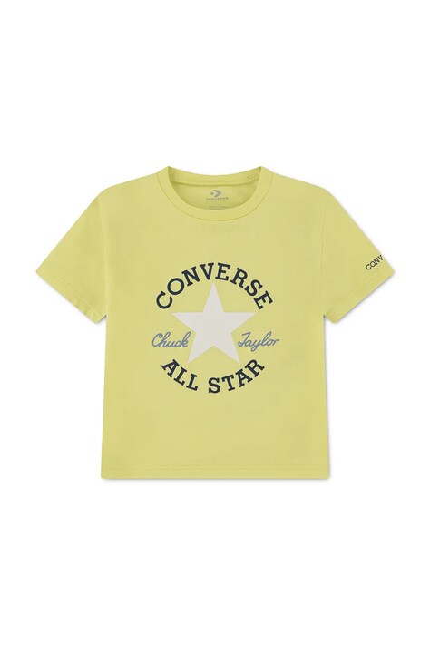 Converse T-shirt dziecięcy bawełniany zielony 9CD483