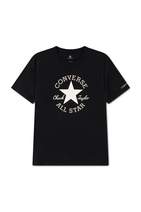 Converse T-shirt dziecięcy bawełniany czarny 9CD483