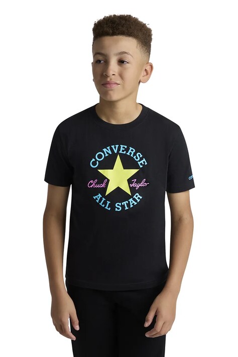 Converse T-shirt dziecięcy bawełniany czarny 9CD483