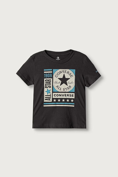 Converse T-shirt dziecięcy z bawełną czarny 8CH870