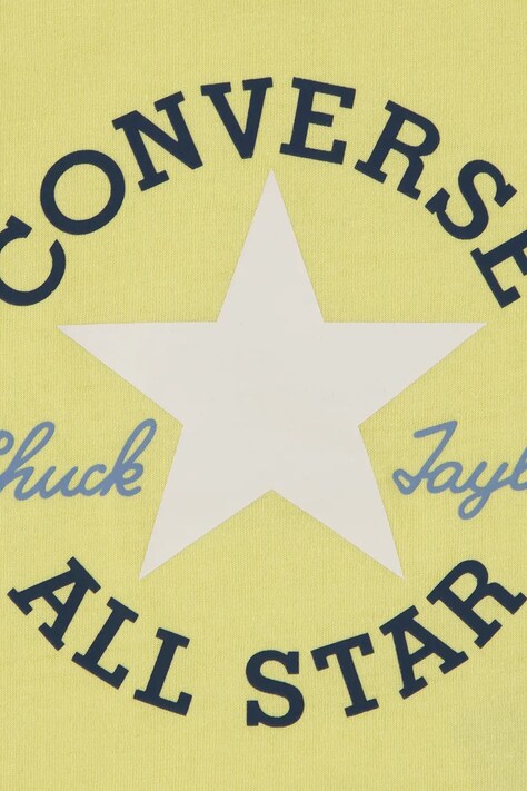 Converse T-shirt dziecięcy z bawełną zielony 8CD483
