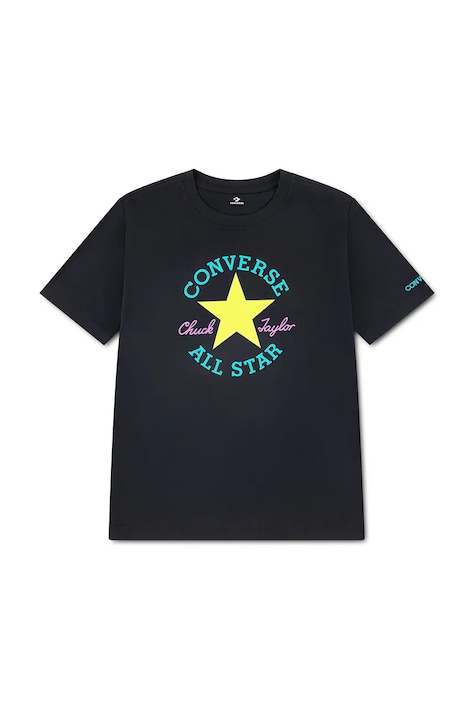 Converse T-shirt dziecięcy z bawełną czarny 8CD483