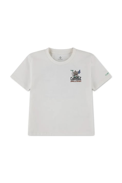 Converse T-shirt dziecięcy z bawełną biały 6CJ885