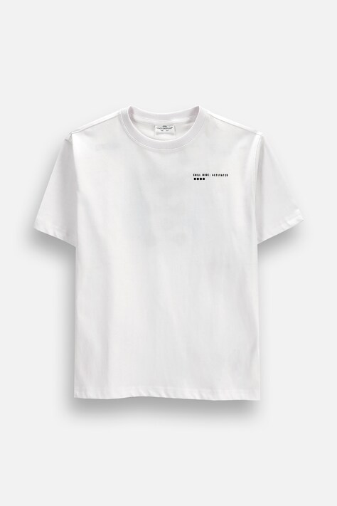 Coccodrillo T-shirt dziecięcy bawełniany biały WINTER ADVENTURE BOY JUNIOR