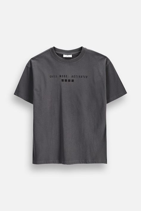Coccodrillo T-shirt dziecięcy bawełniany szary WINTER ADVENTURE BOY JUNIOR