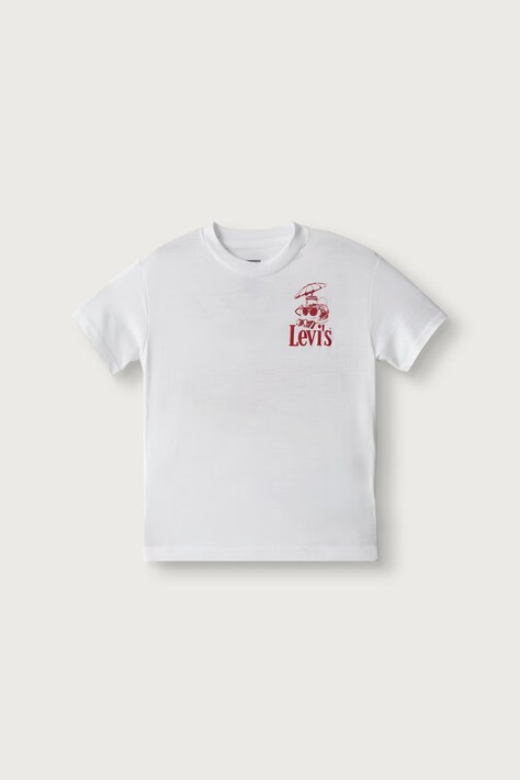 Levi's T-shirt dziecięcy z bawełną beżowy 8ER096