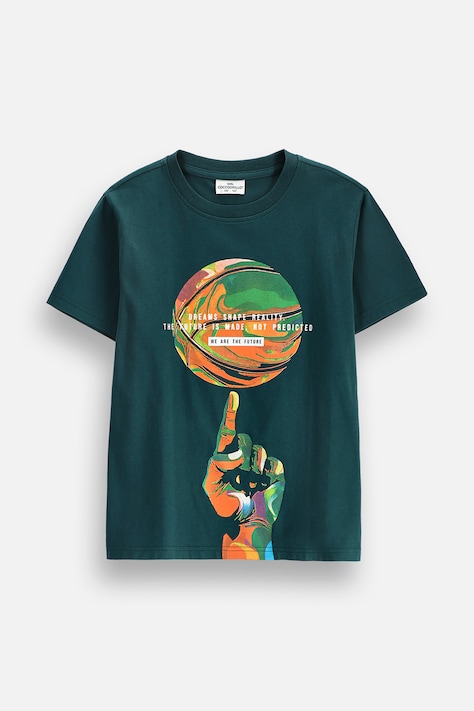 Coccodrillo T-shirt παιδικό βαμβακερό τιρκουάζ SUPER FUN BOY JUNIOR