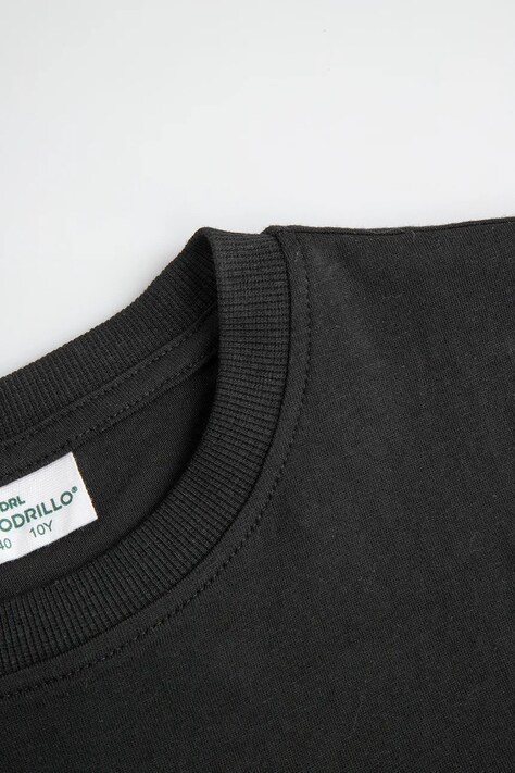 Coccodrillo T-shirt dziecięcy bawełniany czarny SUPER FUN BOY JUNIOR