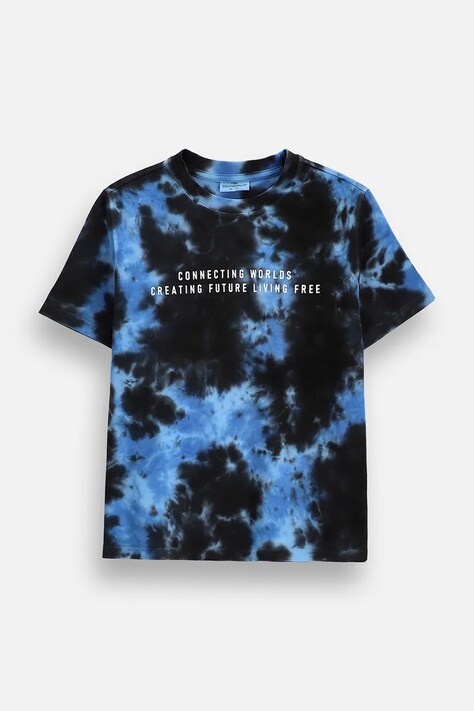 Coccodrillo T-shirt dziecięcy bawełniany czarny GALACTIC RACE BOY JUNIOR