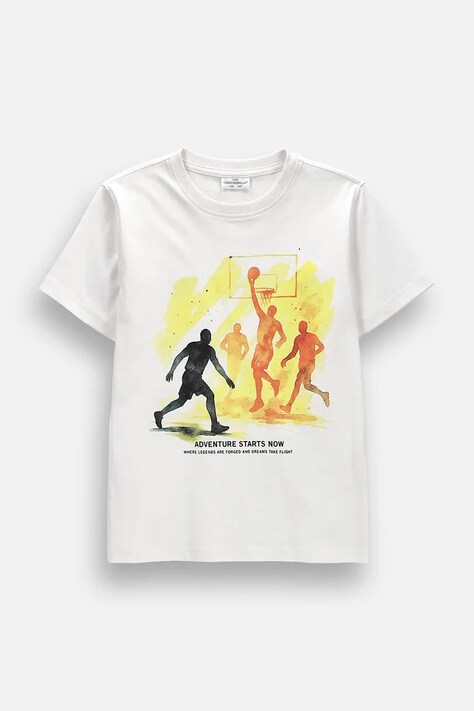 Coccodrillo t-shirt παιδικό βαμβακερό λευκό EVERYDAY BOY B