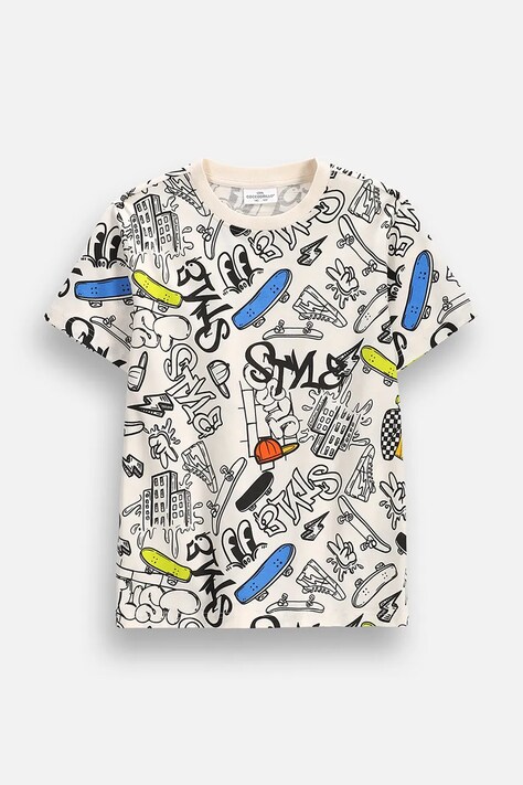 Coccodrillo t-shirt παιδικό βαμβακερό μπεζ EVERYDAY BOY A