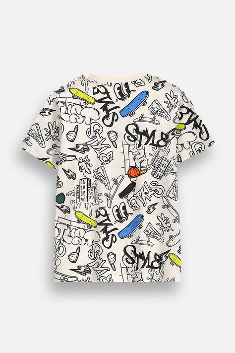 Coccodrillo t-shirt παιδικό βαμβακερό μπεζ EVERYDAY BOY A