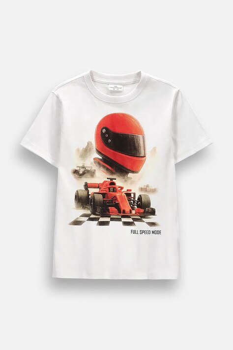 Coccodrillo t-shirt παιδικό βαμβακερό λευκό EVERYDAY BOY B