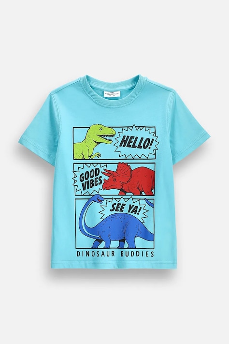 Coccodrillo t-shirt παιδικό βαμβακερό τιρκουάζ EVERYDAY BOY B