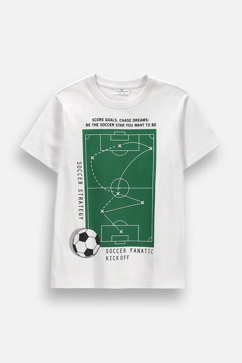 Coccodrillo t-shirt παιδικό βαμβακερό λευκό EVERYDAY BOY B