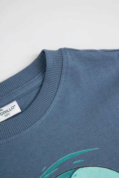 Coccodrillo t-shirt παιδικό βαμβακερό μπλε EVERYDAY BOY A
