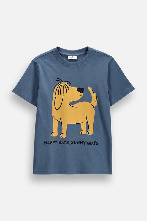 Coccodrillo t-shirt παιδικό βαμβακερό μπλε EVERYDAY BOY A