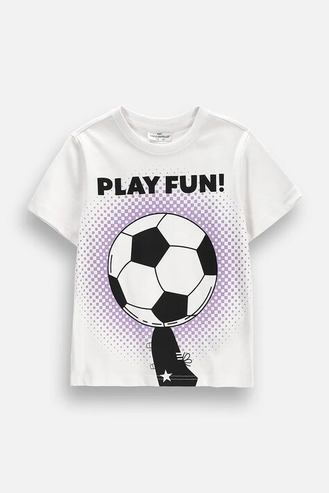 Coccodrillo t-shirt παιδικό βαμβακερό λευκό SUPER FUN BOY KIDS