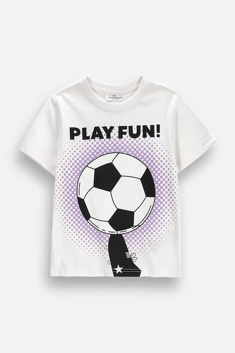 Coccodrillo t-shirt παιδικό βαμβακερό λευκό SUPER FUN BOY KIDS