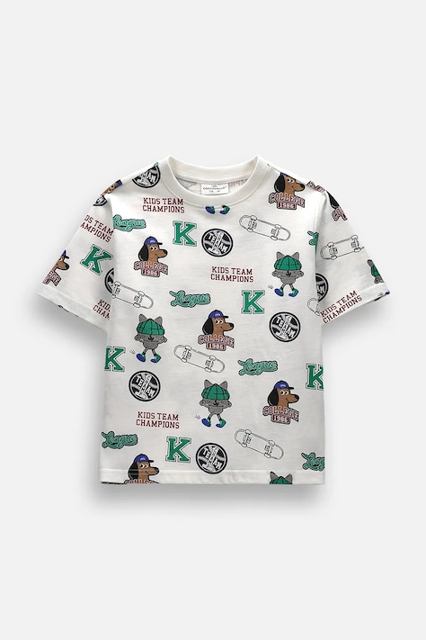 Coccodrillo t-shirt παιδικό βαμβακερό μπεζ ACADEMY BOY KIDS