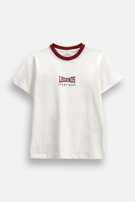 Coccodrillo t-shirt παιδικό βαμβακερό μπεζ ACADEMY BOY JUNIOR