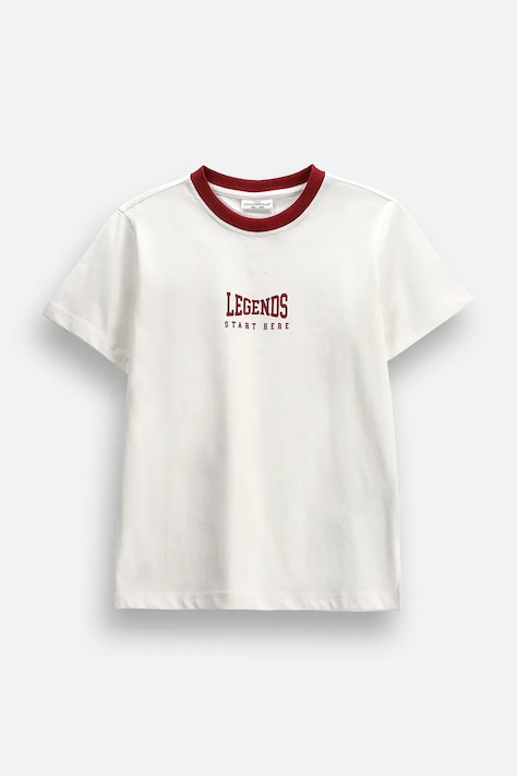 Coccodrillo t-shirt παιδικό βαμβακερό μπεζ ACADEMY BOY JUNIOR