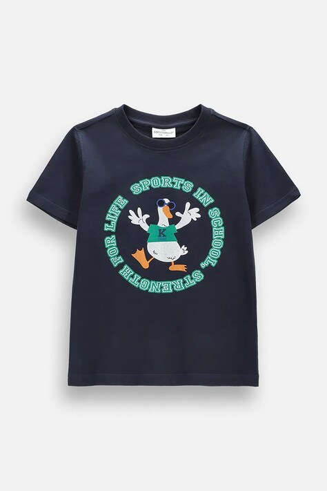 Coccodrillo t-shirt παιδικό βαμβακερό σκούρο μπλε ACADEMY BOY KIDS