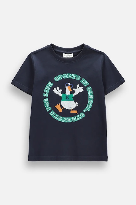 Coccodrillo t-shirt παιδικό βαμβακερό σκούρο μπλε ACADEMY BOY KIDS