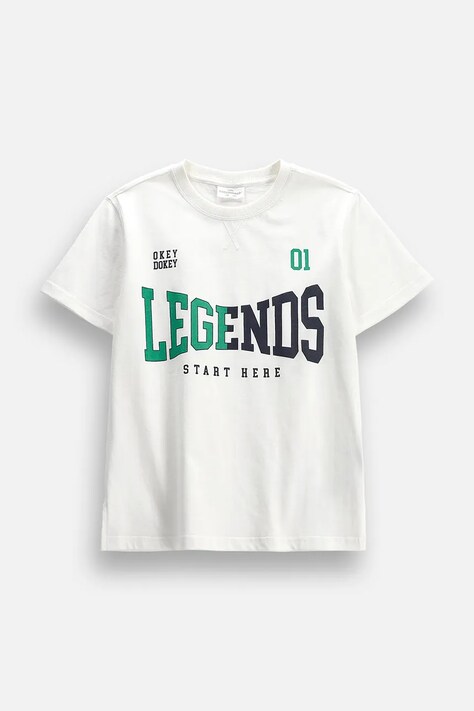 Coccodrillo t-shirt παιδικό βαμβακερό μπεζ ACADEMY BOY JUNIOR