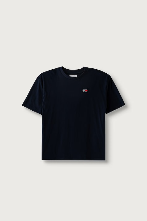 Tommy Hilfiger T-shirt basic dziecięcy bawełniany granatowy KS0KS00756