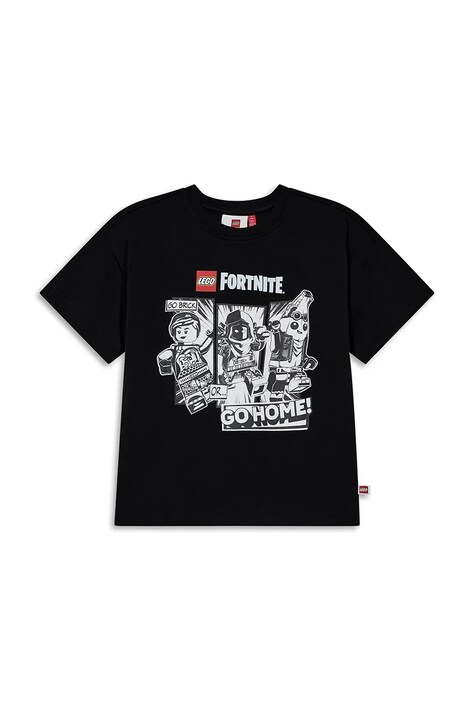 Lego T-shirt dziecięcy bawełniany LWTANO 631 czarny 60.1101.1973