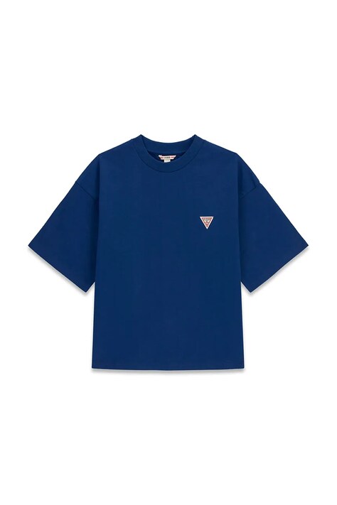 Guess T-shirt dziecięcy bawełniany niebieski L6BI38 K8019