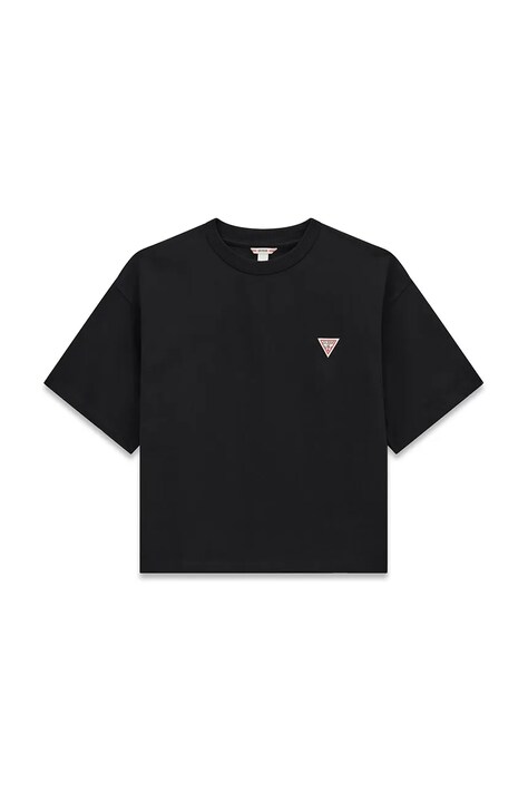 Guess T-shirt dziecięcy bawełniany czarny L6BI38 K8019
