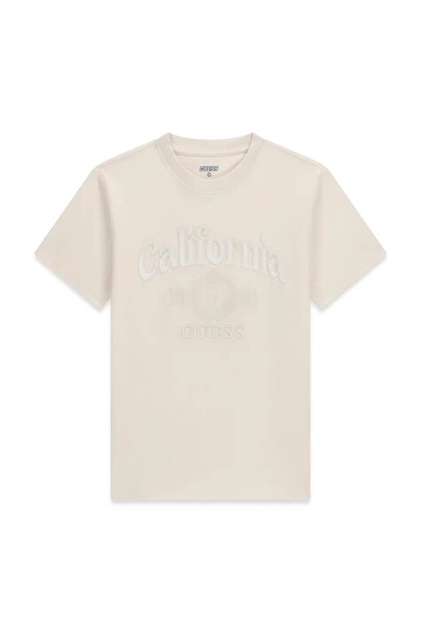 Guess T-shirt dziecięcy bawełniany beżowy L6BI35 K7252
