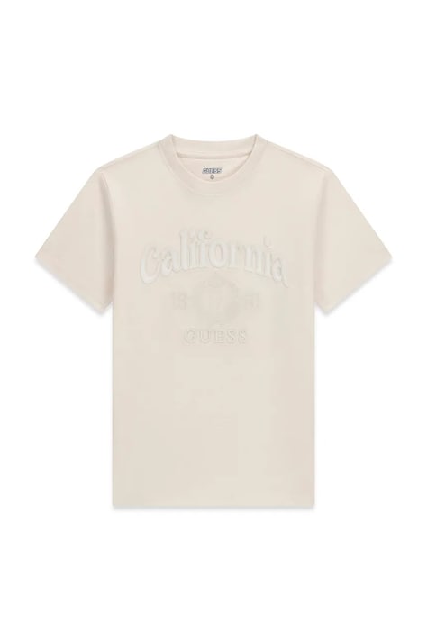 Guess T-shirt dziecięcy bawełniany beżowy L6BI35 K7252