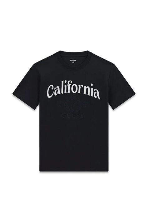 Guess T-shirt dziecięcy bawełniany czarny L6BI35 K7252