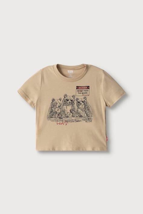 Levi's T-shirt παιδικό FEED THE BEARS TEE μπεζ 6ER725