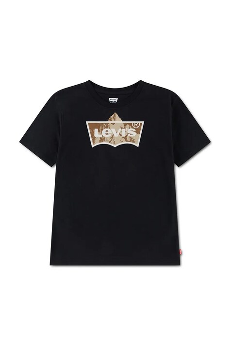 Levi's t-shirt παιδικό με βαμβάκι TALLEST PEAK BATWING TEE μαύρο 9ER922