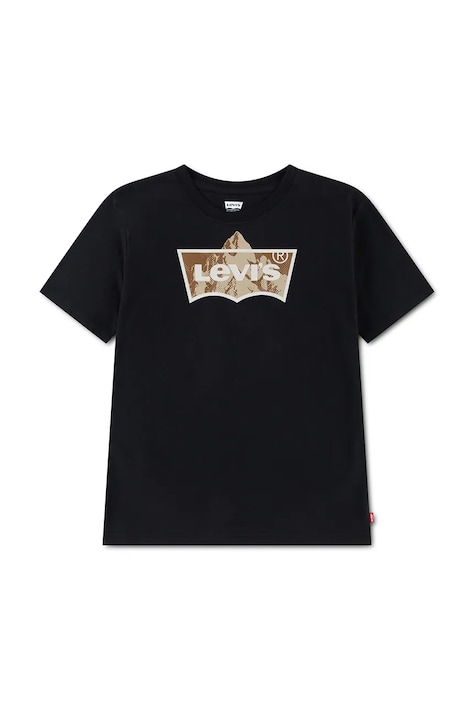 Levi's t-shirt παιδικό με βαμβάκι TALLEST PEAK BATWING TEE μαύρο 9ER922