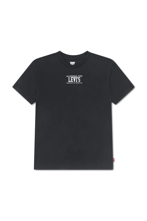 Levi's T-shirt dziecięcy z bawełną REV THE ENGINE TEE czarny 9ER484