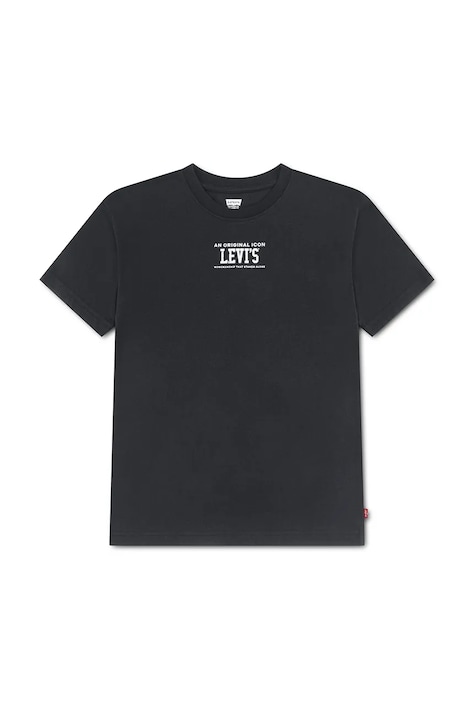 Levi's T-shirt dziecięcy z bawełną REV THE ENGINE TEE czarny 9ER484