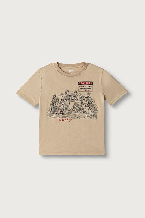 Levi's Футболка для детей FEED THE BEARS TEE бежевая 8ER725