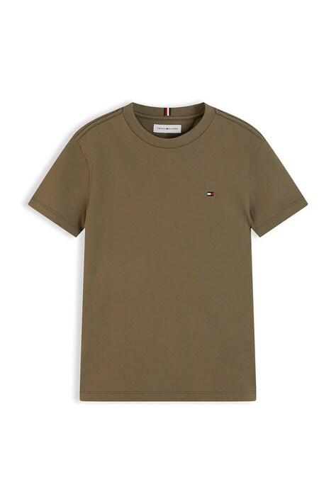 Tommy Hilfiger T-shirt dziecięcy bawełniany zielony KB0KB10778