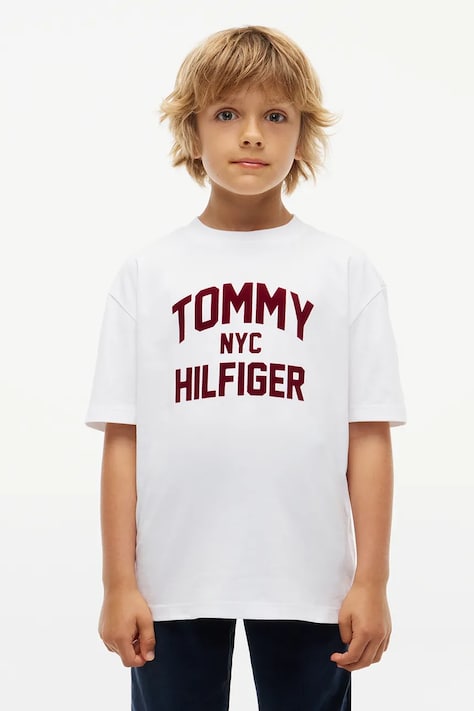 Tommy Hilfiger T-shirt dziecięcy bawełniany biały KB0KB10641