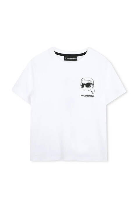 Karl Lagerfeld T-shirt dziecięcy bawełniany biały Z31359