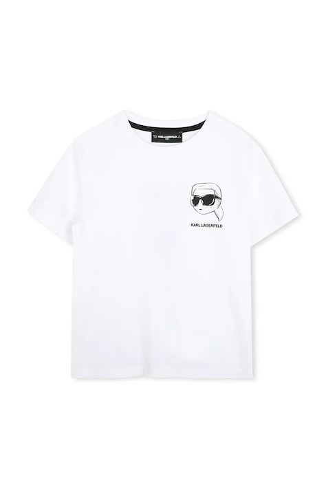 Karl Lagerfeld T-shirt dziecięcy bawełniany biały Z31359