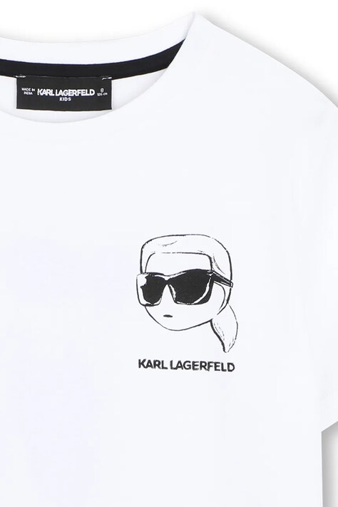 Karl Lagerfeld T-shirt dziecięcy bawełniany biały Z31359