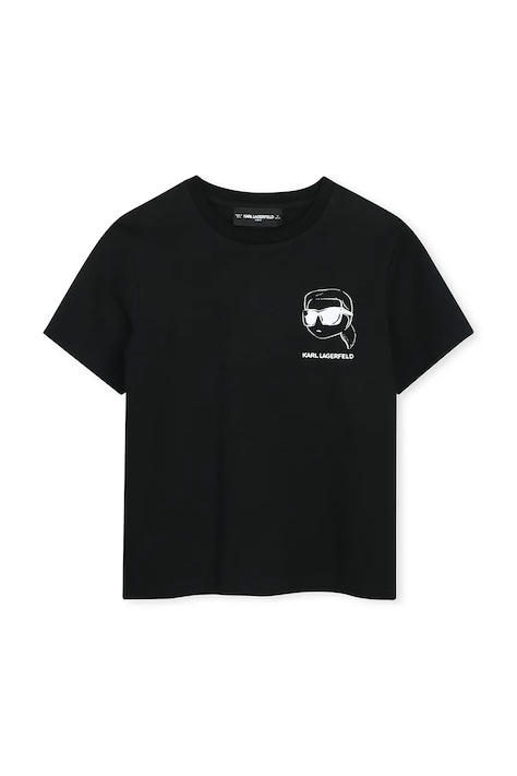 Karl Lagerfeld tricou pentru copii din bumbac negru Z31359