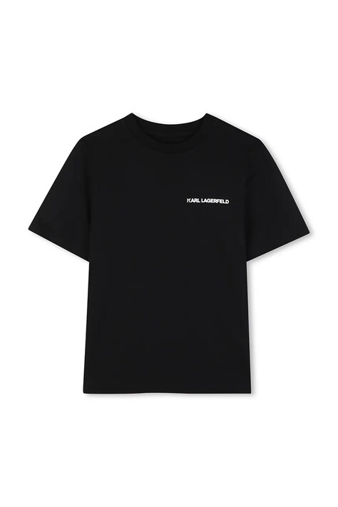 Karl Lagerfeld футболка дитяча бавовняна 2 шт — AW26-TSBZU2, чорний — фото 3