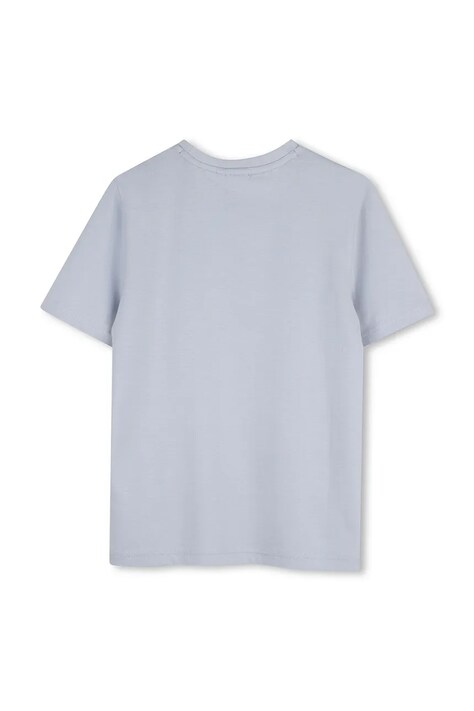 BOSS T-shirt dziecięcy bawełniany z elastanem niebieski J53410